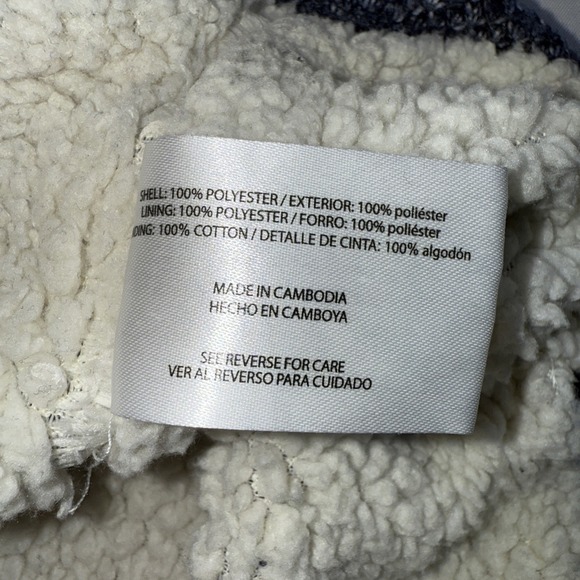 Orvis Quarter Zip Sherpa Lined Pullover Heavy Sweater Blue Super Soft‎ Men's L - Picture 8 of 13